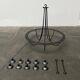 Vintage wrought iron candlestick chandelier by Ehlén Johansson for Ikea, 1990s.
