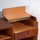 Mid-century walnut veneer sideboard with triangular handles – Czechoslovakia, circa 1960