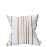 Coussin décoratif 40x40 toile jaune rayé