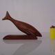 Danish Teak Shark with Stand, 1960s