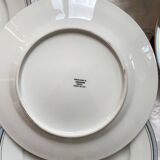 8 old porcelain flat plates from the Couleuvre factory