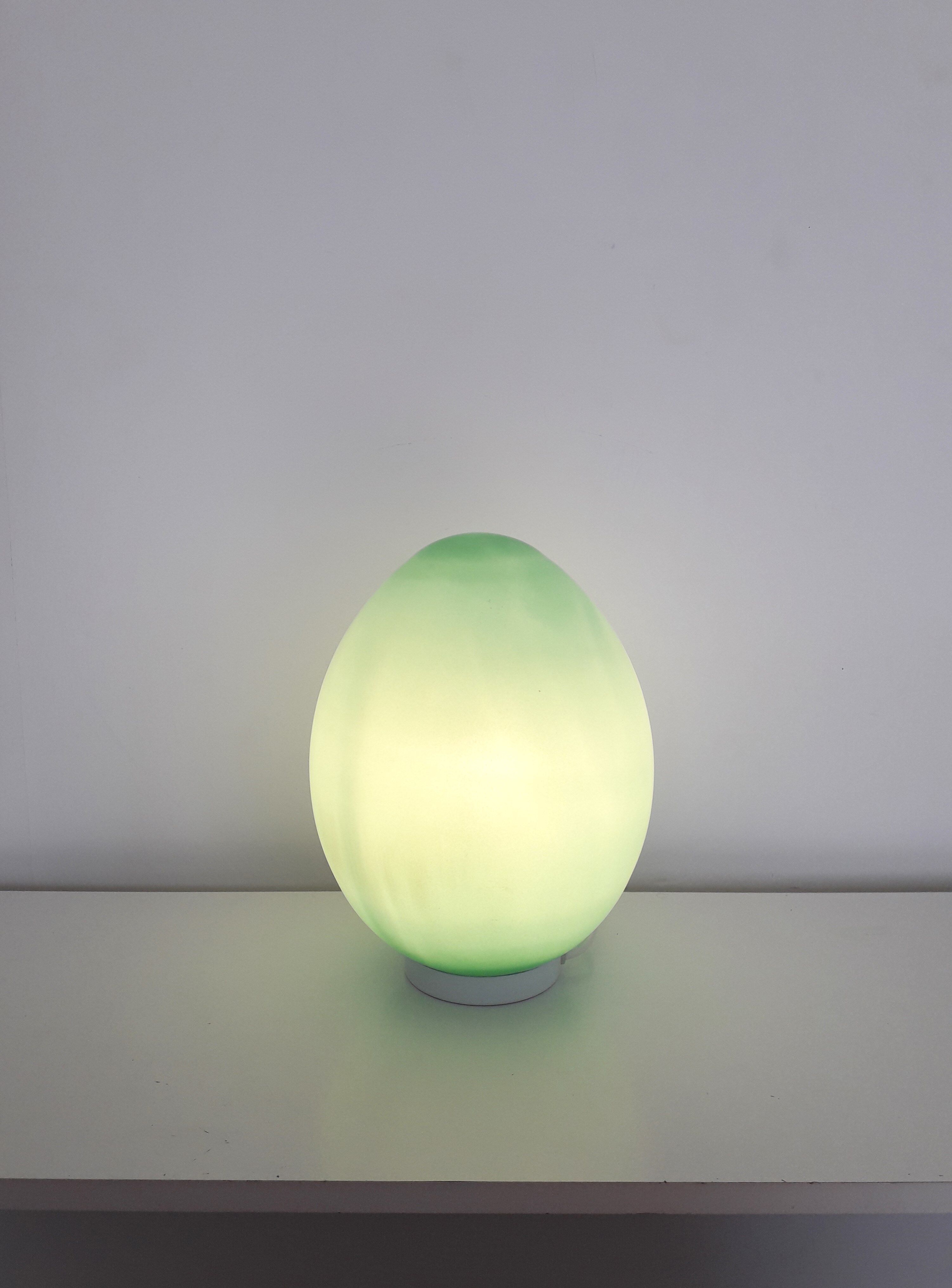 Lampe œuf vintage Vianne, Domec France 1970