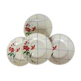 4 vintage flat plates of Niderviller model Saumur 220542