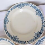 3 vintage Longchamp ironstone soup plates, Christiane model 220511
