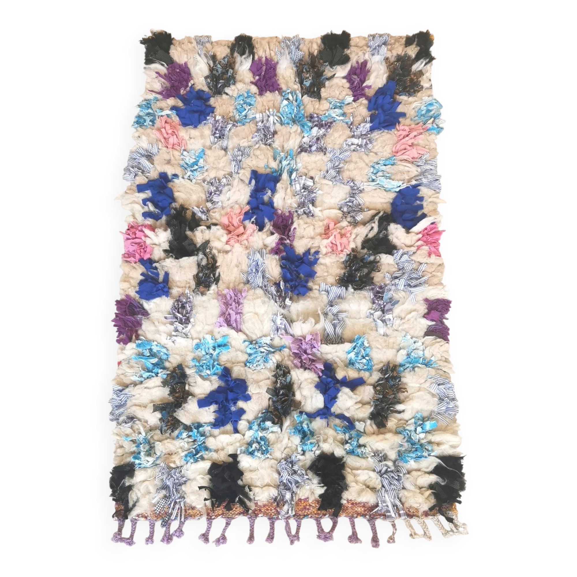 Tapis Boucharouite coloré réversible
