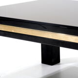 Table basse Belgo Chrome avec bande dorée 23KT