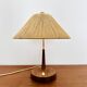 Lampe de table en sisal et teck par Temde