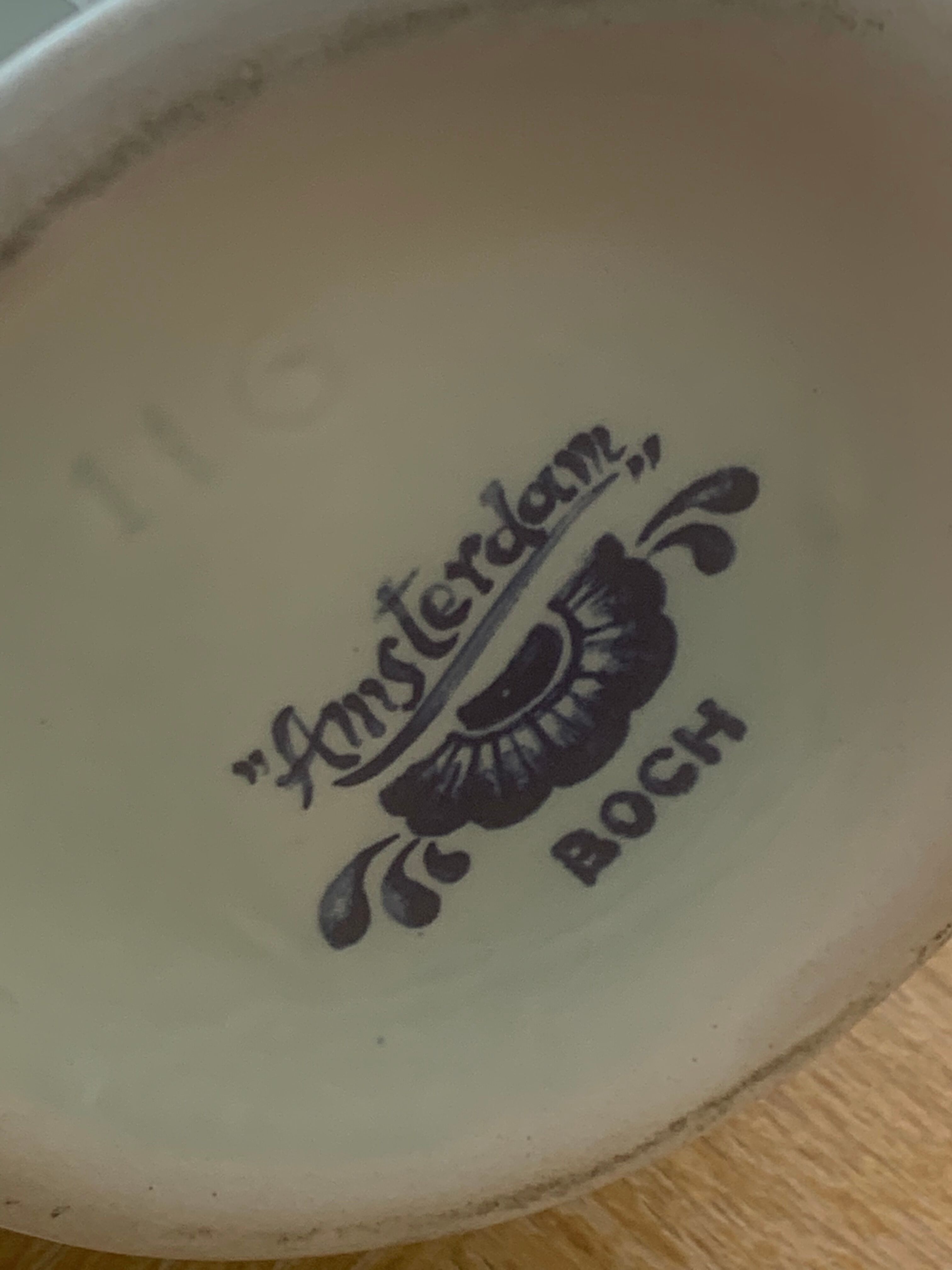 Jug, pitcher, delft pattern amsterdam model of vintage boch