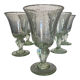 Set de 5 verres de Biot vert pâle 1960