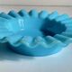 CENDRIER Vide-Poche Verre OPALIN Bleu