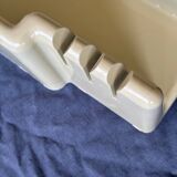 Space Age beige plastic wall shelf