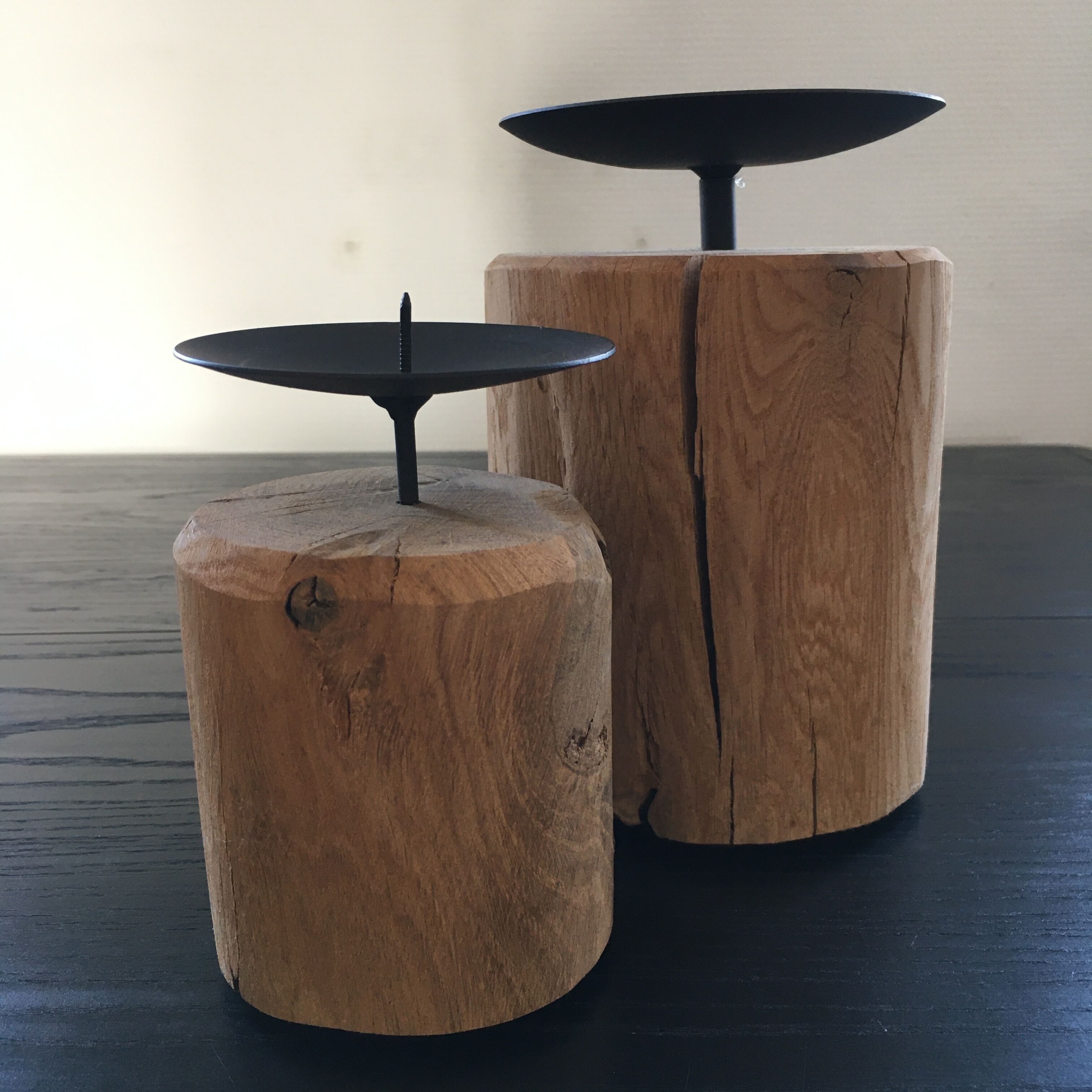Pair of brutalist candlesticks