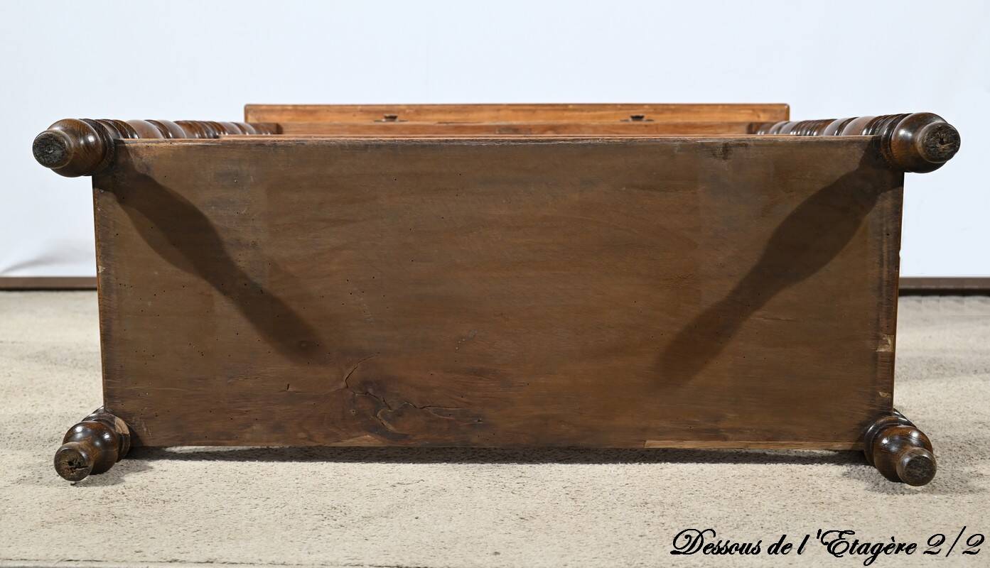 Desserte à hauteur d’appui, console en chêne, style Louis Philippe, 2ème partie du XIXème s.