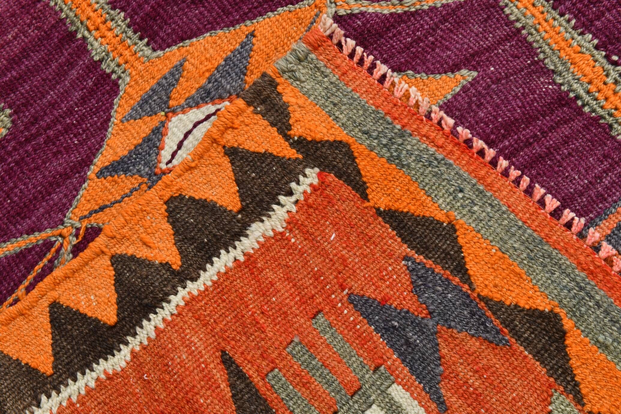 4x12 Kilim Multicolor Rare Size Pattern Kilim Rug, 113x364Cm