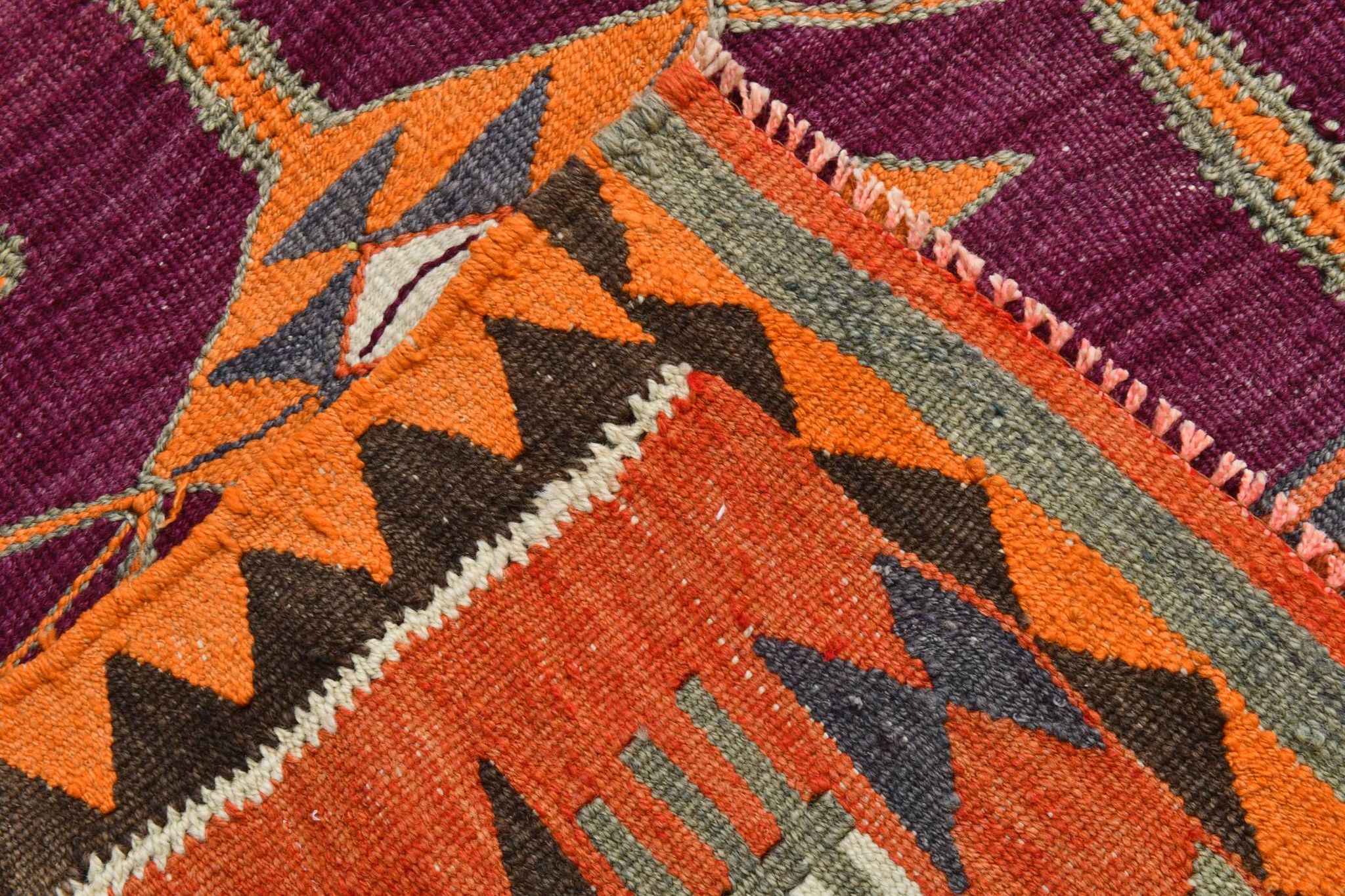 4x12 Kilim Multicolor Rare Size Pattern Kilim Rug, 113x364Cm