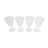 Set de 4 anciens verres à digestif décorés de vignes