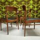 4 Chaises Teck HENNING KJAERNULF 1960"