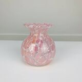 La Rochère pink blown glass vase, vintage