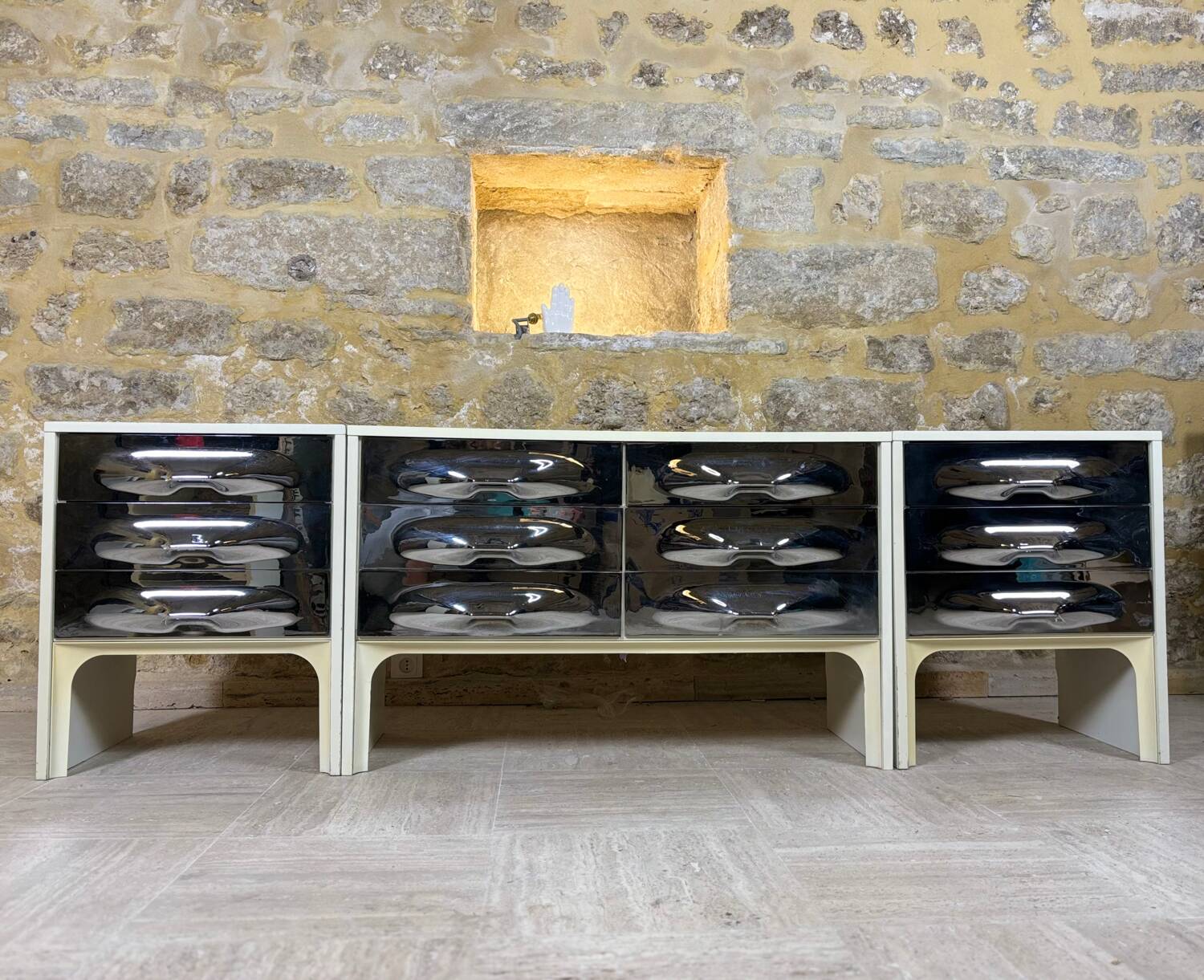 Raymond Loewy DF2000 chest of drawers and bedside tables