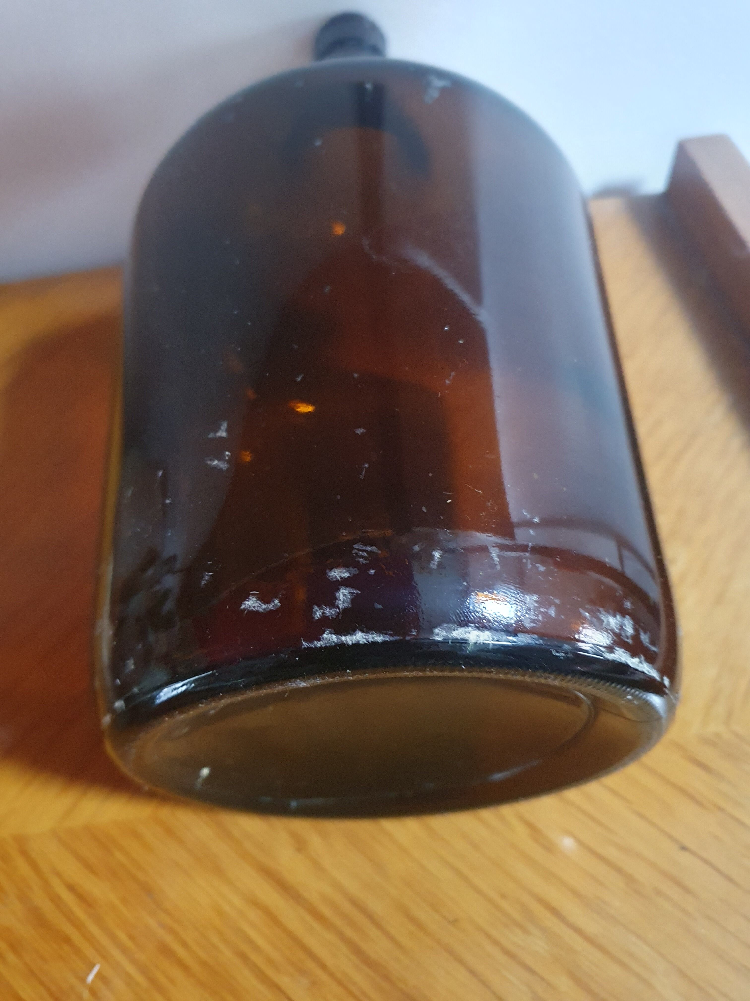 Lady Jeanne vase in brown smoked glass Some small discreet white traces