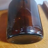 Lady Jeanne vase in brown smoked glass Some small discreet white traces