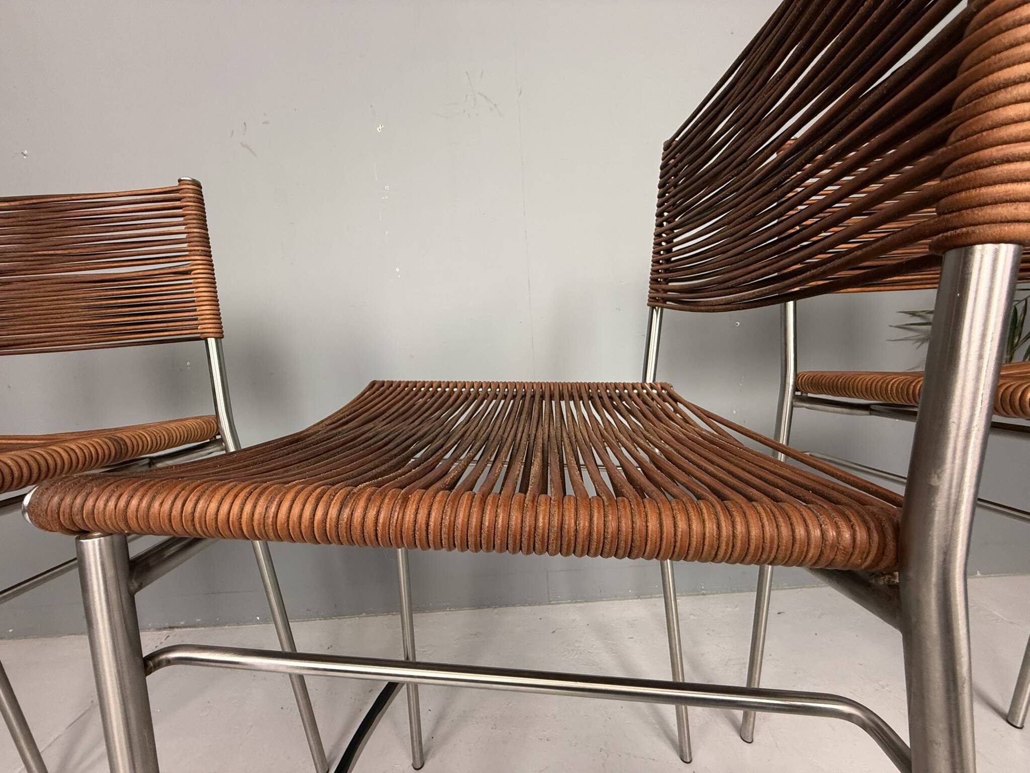 Tito Agnoli - Set of three bar stools "Miss B", Italy, 1997