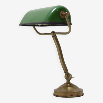 Art Deco bankers lamp, 1930s, Bohemia