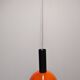Orange opaline ball pendant light by Parscot, France circa 1970