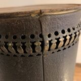 Napoleon III paper basket in leather imitation painted sheet metal