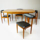 Set of 4 1970’s mid century dining chairs by Schreiber