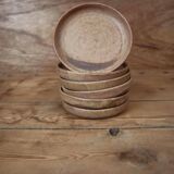 6 Antique Stoneware Coasters