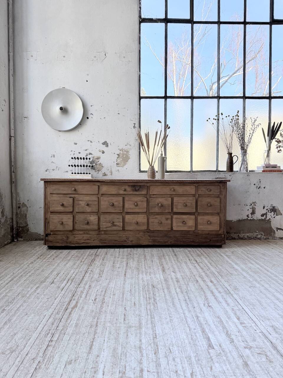 1950s workshop furniture in pine