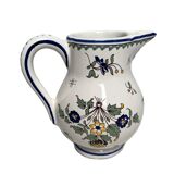 Pérouges, polychrome earthenware pitcher, 20th century