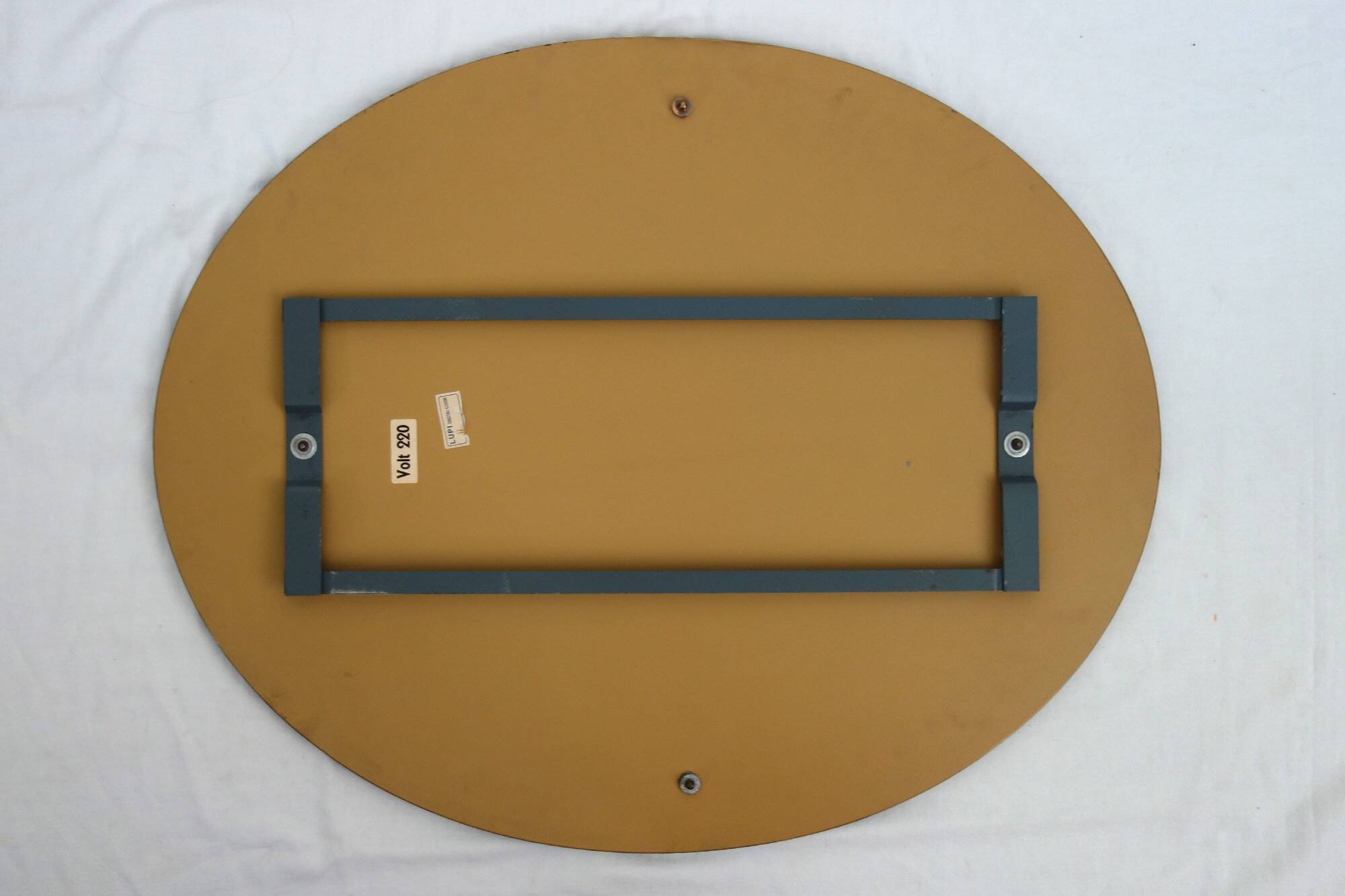 Beveled oval mirror by Lupi Cristal Luxor, Italy, 1970s