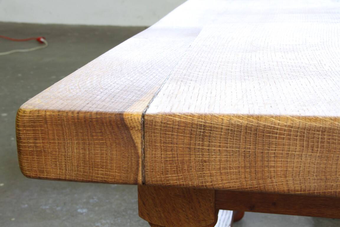Early 20th century Danish Baroque coffee table solid oak