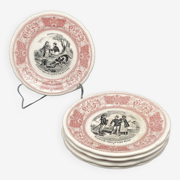 Assiettes parlantes Gien Proverbes et militaires