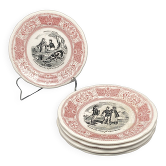 Gien Proverbs and military talking plates