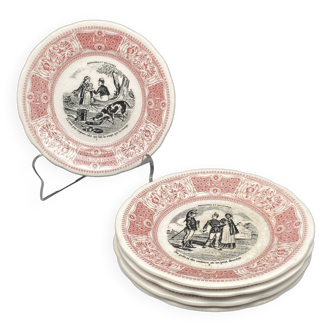 Assiettes parlantes Gien Proverbes et militaires