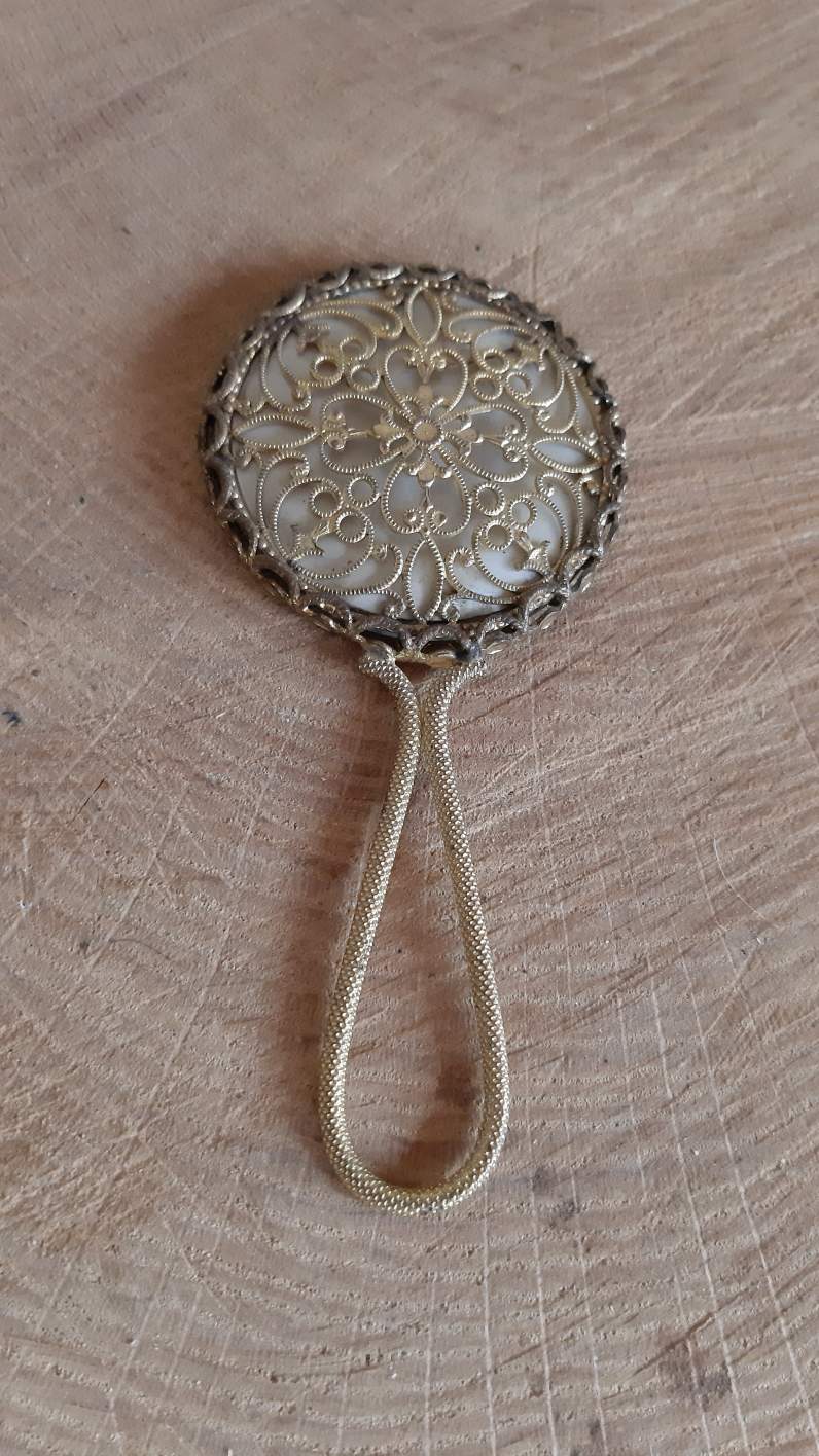 Miroir à main en laiton