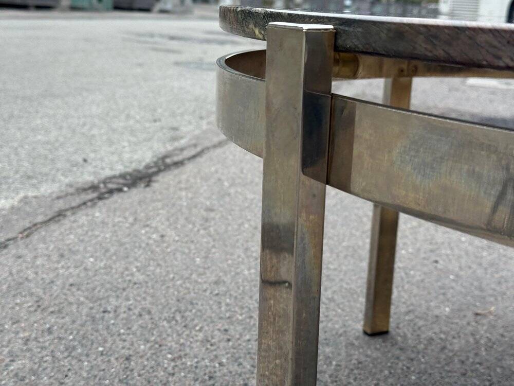 Coffee table in chrome and marble by Bendixen, Denmark, 1970s