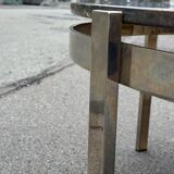 Coffee table in chrome and marble by Bendixen, Denmark, 1970s