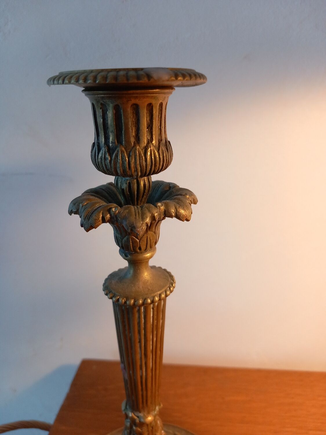Pair of brass candlesticks