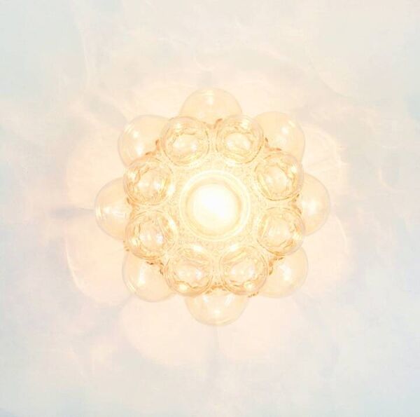 Plafonnier en verre à bulles du milieu du siècle par Helena Tynell pour Limburg, années 1960