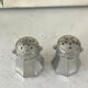 French pewter salt and pepper shakers set Etains du Manoir with origin