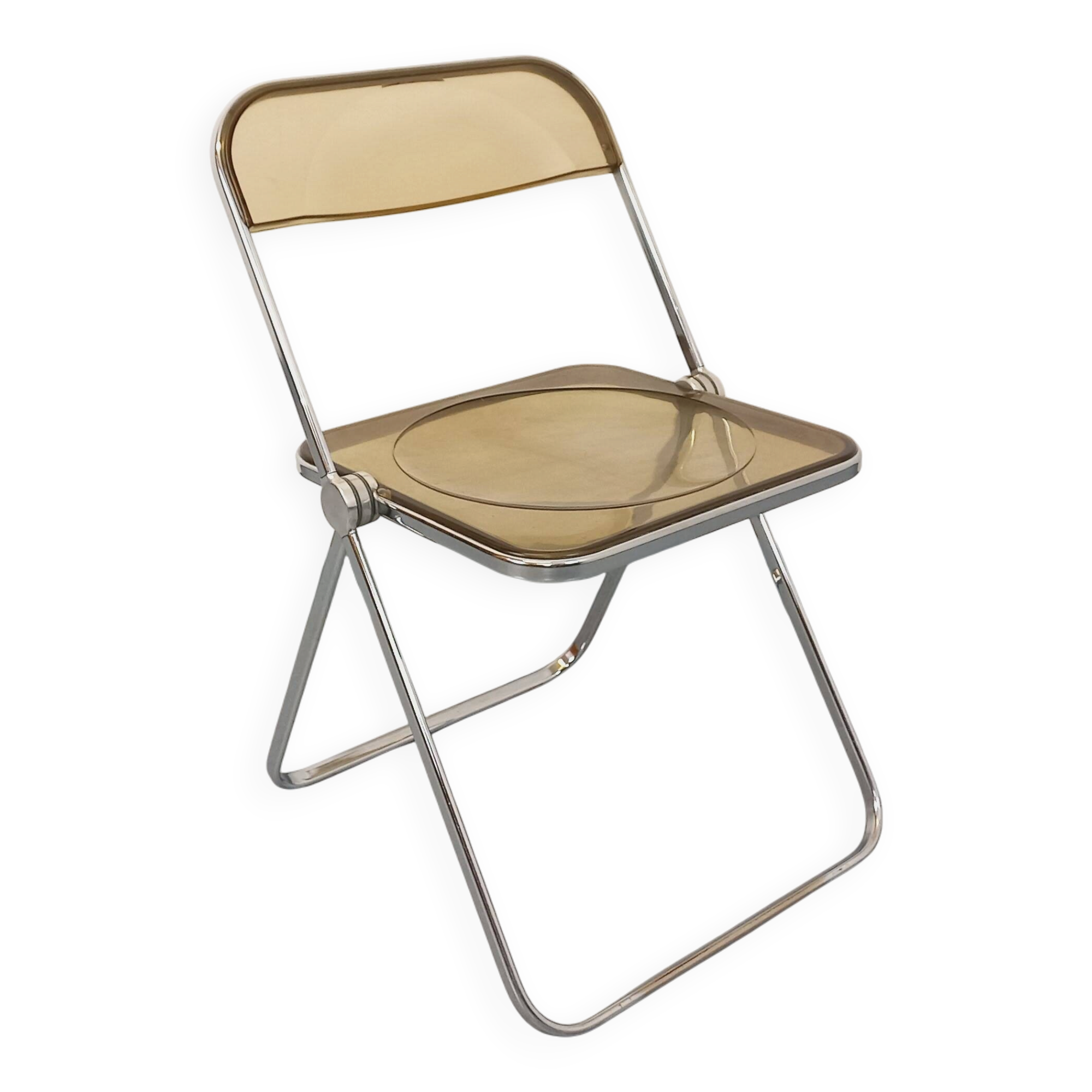 Vintage folding chair Plia by Giancarlo Piretti for Castelli from the 1960s.