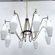 Mid-Century Large 8 arms Arredoluce manner chandelier. Italy 1950s