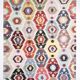 8x11 Vintage Multicolor Handmade Wool Kilim Rug, 254x348Cm