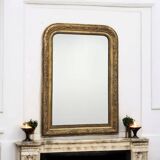 Miroir ancien trumeau doré Louis Philippe
