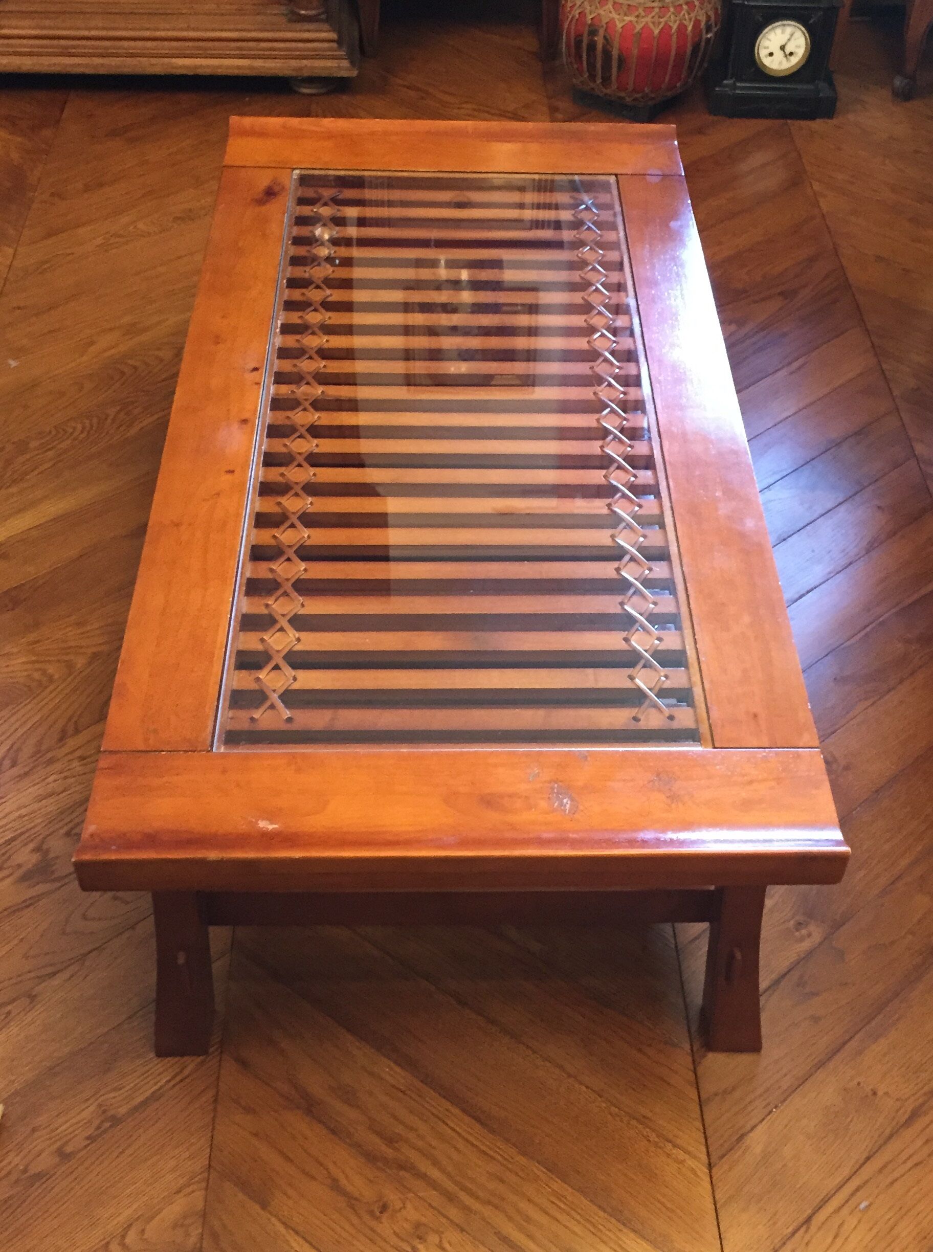 Exotic wooden Asian style coffee table