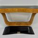 Italian Art Deco Console in Birch Burl and Black Lacquer, Attr. to Borsani, 40s